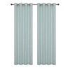 Kate Aurora Glam Chic Living 2 Pack Metallic Foil Sparkle Slub Sheer Grommet Top Curtain Panels - 2 of 4