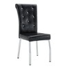 DOMETOUR Dining Chair Set of 2 Retro Faux Alligator Skin Upholstered Electroplated Metal Legs - 4 of 4
