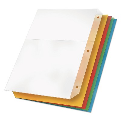 Cardinal Poly Ring Binder Pockets 11 x 8 1/2 Assorted Colors 5/Pack 84007