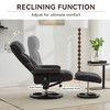 KTMBDW Chenille Electric Massage Recliner w/Stool Footrest Ottoman, 5 Heat & Massage Modes, Side Pockets - 3 of 4