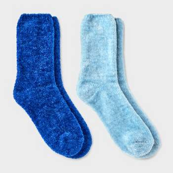Women's 2pk Fluffy Chenille Socks - A New Day™ 4-10