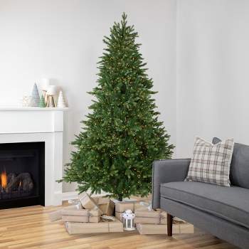 Northlight Real Touch™️ Pre-Lit Full Riverton Fir Artificial Christmas Tree - 7.5' - Candlelight Clear LED Lights
