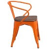 Emma and Oliver Metal Chair with Wood Seat and Arms - 4 of 4