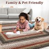 Washable Runner Rug, Non Slip Braided Print Low Pile Carpet for Hallway, Kitchen, or Bathroom - 3 of 4