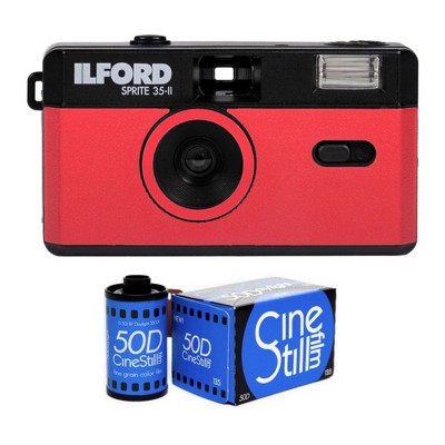 Ilford Sprite 35-II Reusable/Reloadable 35mm Film Camera with CineStill Film