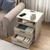 Resenkos Wood Nightstand With Charging Station, Bedside Table With 2 Drawers, Night Stand With Storage For Bedroom, - 2 of 4