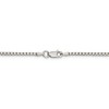 Black Bow Jewelry 2mm Sterling Silver Diamond Cut Solid Round Box Chain Necklace - image 3 of 4