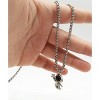 Astronomy Couple Necklace Set - 2-Piece Stainless Steel Matching Spaceman Pendant for Him & Her - 4 of 4