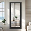 PexFix 31 in. W x 71 in. H Full-Length Beveled Solid Wood Framed Wall Mirror in Black - 2 of 4