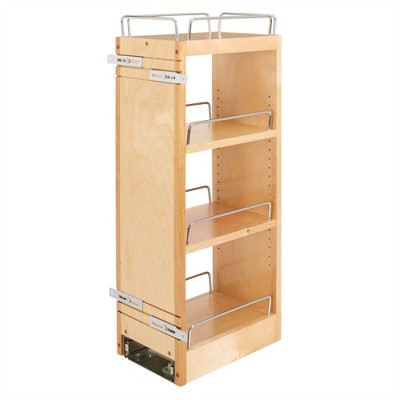 448BBSCWC8C - Wall Pull-Out Organizer w/ Adjustable Shelves and Soft-Close  Slides for 12 Wall Cabinet - Natural Maple