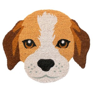 RugSmith Natural Machine Tufted Shaped Beagle face - 1 of 4
