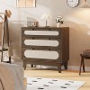 Rattan Drawer Dresser, 3 Wood Drawers Storage Cabinet Dresser for Bedroom, Living Room, Hallway, Bedside, Dining Room, Corridor, Bathroom - 3 of 4