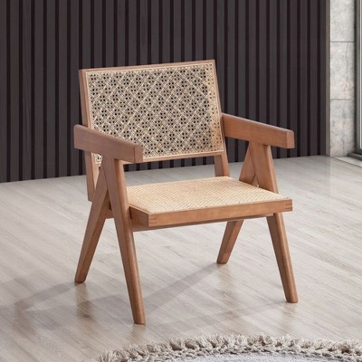 NicBex Modern Casual Rattan Dining Chairs Set,Mid-Century Kitchen Chairs,Small Accent Chairs for Dining Room,Living Room