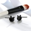 Ginny Black Cat Kitty Stud Earrings for Women Sterling Silver Ginger Lyne Collection - 4 of 4