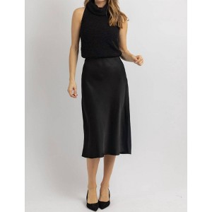 Women's Luna Satin Midi Skirt - INA - 1 of 3