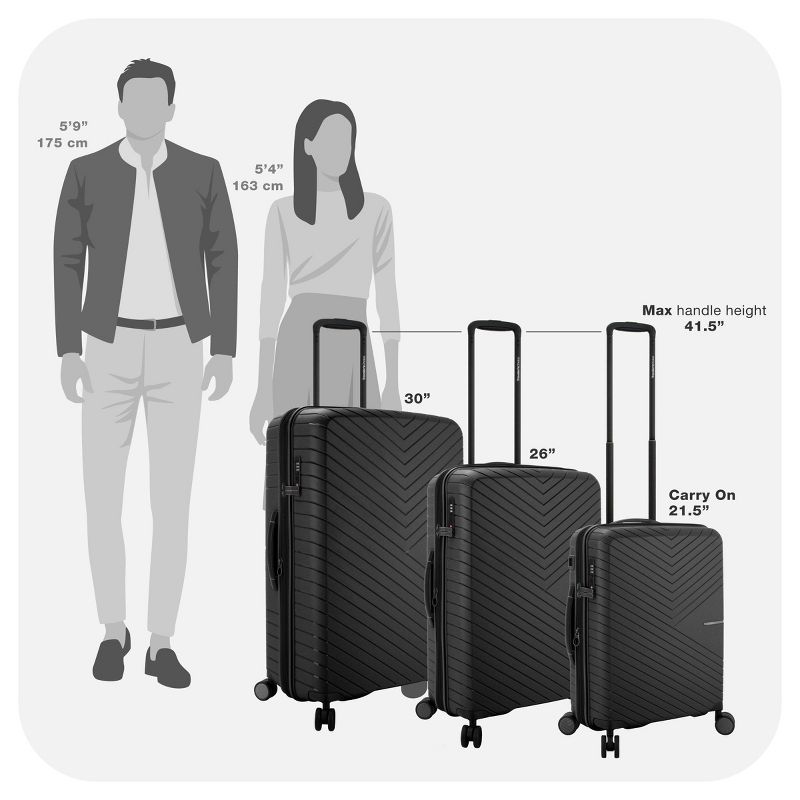 Traveler's Choice Vale 3pc Hardside Spinner Luggage Set with USB Port, 4 of 17