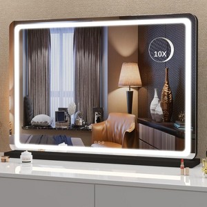 Vanity Mirror with Lights, LED Makeup Mirror with Dimmable 3 Color Modes, Touch Screen Control, Square White Design - 1 of 4