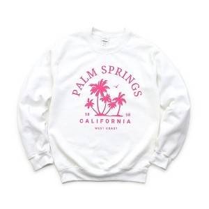 Simply Sage Market Women's Graphic Sweatshirt Palm Springs Palm Trees - 1 of 3