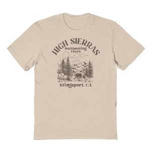 Rerun Island Men's High Sierras Backpacking Tours Blidgeport California Short Sleeve Graphic Cotton T-shirt - 1 of 1