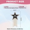 Unique Bargains Star Shape Rhinestone Glitter Iron On Sew Beaded Applique Patches 4 Pcs - 2 of 4