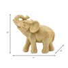 Sagebrook Home 7" Elephant Sculpture - Decorative Polyresin Elephant Statue For Home Decor - Table Accent, Desktop Figurine - 3 of 4