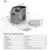 SUGIFT 44lb Compact Ice Maker, Stainless Steel Portable Countertop Ice Machine, 44 lbs Daily Production - 3 of 4