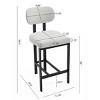 Modern 26" Counter Bar Stools with Backs Set of 2, Fabric Counter Height Chairs with Black Metal Legs for Kitchen Island – Cuddlewood - 4 of 4