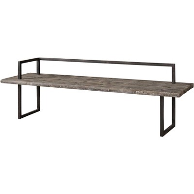 Uttermost Herbert 80" Wide Whitewashed Fir Reclaimed Wood Bench