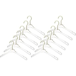 YBM Home Quality Acrylic Clear Kids Size Clothes Hangers, Pack of 12 - 1 of 3