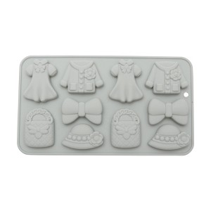 Unique Bargains Candy Moulds 10-Cavity Fashion Accessory Candy Mould Hand Wash Gray 8.23"x4.69"x0.59" 1 Pc - 1 of 4