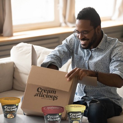 Creamalicious Porch Light Peach Cobbler Ice Cream - 16oz