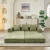 TIRAMISUBEST Convertible Floor Sofa Bed - Chenille Folding Mattress Couch w/Armrest for Living Room, Bedroom & Studio - 3 of 4