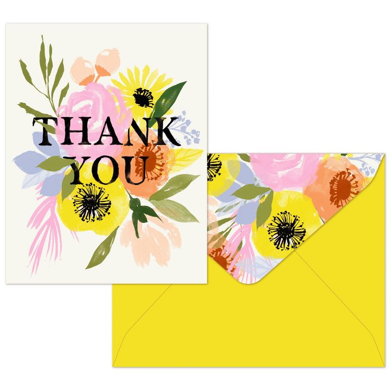 10ct Thank You Cards Flower Burst, 2 of 4
