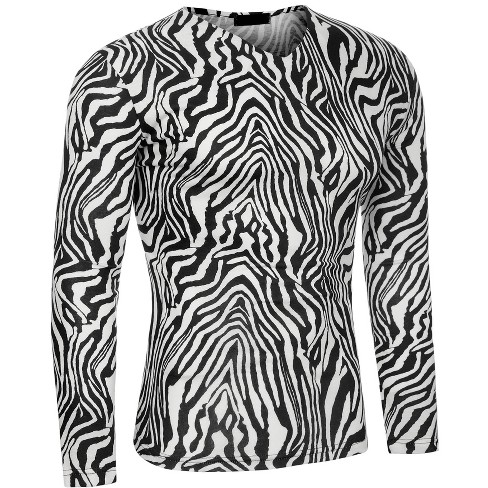 White And Black Zebra Print Shirt