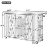 JUJABU Fir Wood Outdoor Kitchen Island with Stainless Steel Top, Ample Storage Space , Towel, Spice Racks and a Bottle Opener for Outdoor - 3 of 4