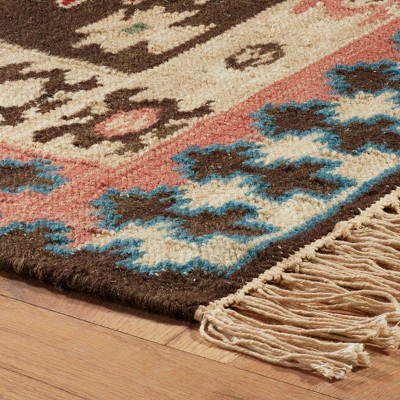 Balsam Kilim Multicolor Handwoven Wool and Cotton Rug, 3' x 5'