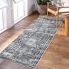 Washable Vintage Living Room Rugs,Floral Print Retro Accent Bedroom Carpet, Large Non Slip Area Rug for Kitchen Dining Room - 3 of 4