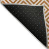 Orange And Ivory Geometric Washable Indoor Outdoor Area Rug - 4 of 4
