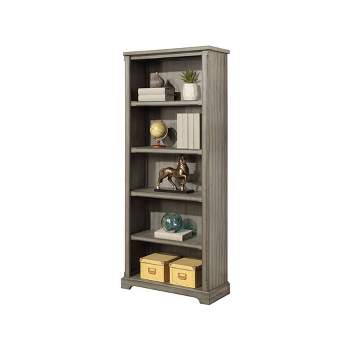 72" Hawthorne Traditional Open Wood Bookcase Gray - Martin Furniture