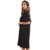 Just Love Womens Nightgown - Short Sleeve Henley Oversized Sleepwear Gown - 2 of 3