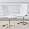 PAGED Modern Dining Chairs with Faux Leather Padded Seat Dining Room Chairs with Metal Legs for Living Room, Kitchen - 2 of 4