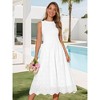 INSPIRE CHIC Women's Summer Sleeveless A Line Midi Cotton Crewneck Casual Tank Dress - 4 of 4