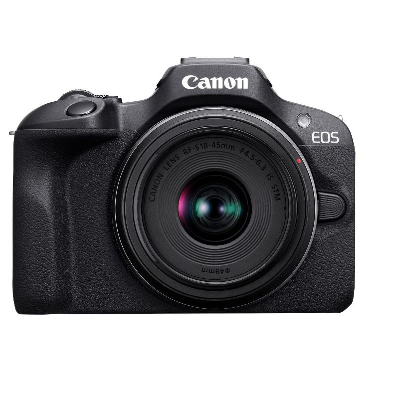Canon EOS R100 RF-S18-45mm F4.5-6.3 is STM Lens Kit, Mirrorless Camera, RF Mount, 24.1 MP, Continuous Shooting, Eye Detection AF, Full HD Video, 4K,, 1 of 4