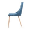 CAVINAS Modern Fabric Armless Dining Chairs Set of 2, Kitchen Side Chair with Curved Backrest, Tapered Wood-Look Legs & Iron Frame - 3 of 4