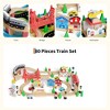 Train Table, 80 Pieces Wooden Kids Activity Toy Table Playset, Tracks, Train, Railway - 2 of 4
