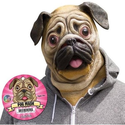 Accoutrements Pug Dog Head Costume Latex Mask Adult