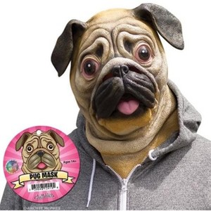 Accoutrements Pug Dog Head Costume Latex Mask Adult - 1 of 1