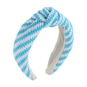 Unique Bargains Exquisite Pinstripe Straw Headband 1 Pc - 1 of 4