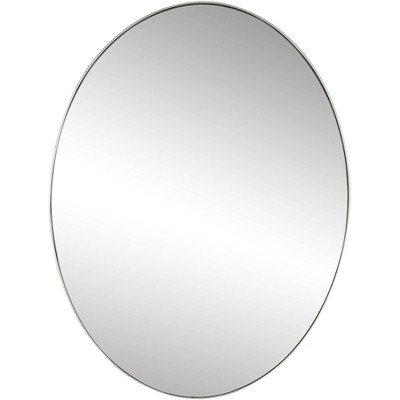 Noble Park Clarendon Silver Metal 17 3/4" x 23 3/4" Oval Wall Mirror