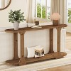 Tribesigns 63" Solid Wood Console Table, Farmhouse Sofa Table Behind Couch with 2-Tier Shelf for Hallway, Foyer, Entrance, Living Room - 2 of 4
